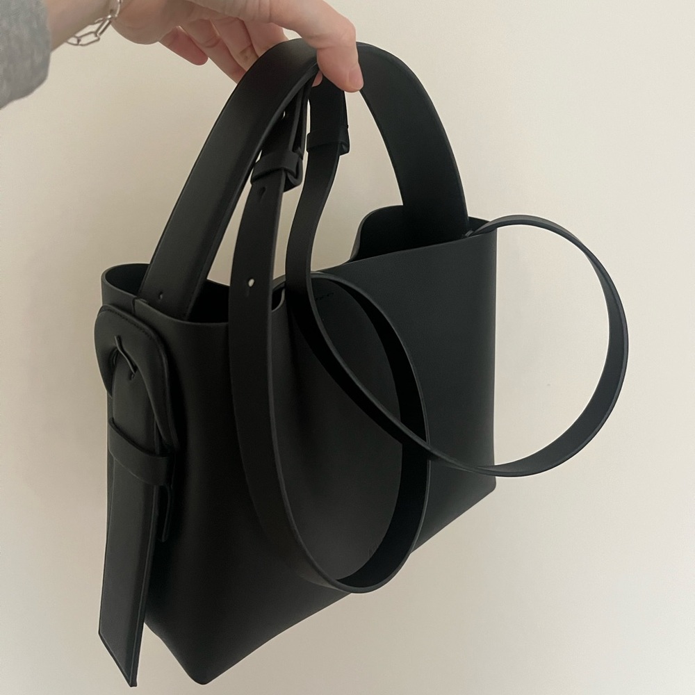 Arket black leather bag